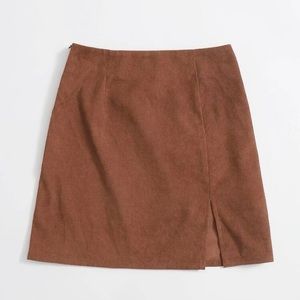 Split Hem Corduroy mini skirt